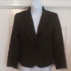 Lafayette 148 Womens Gray Peak Lapel  2-Button Business Blazer 0 Fitted